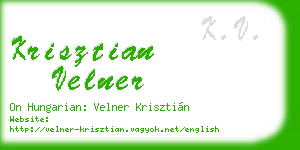 krisztian velner business card